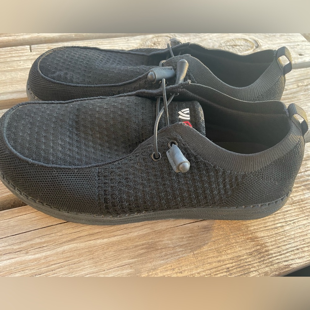 LARNMERN Work Shoes Steel Toe Black Toggle Men’s 11.5W Loafers Safety